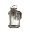 Kichler exterior wall light Aluminum, brass, transparent grained glass Burnished bronze
