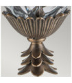 Applique murale extérieur Plantation Verre optique ambre gravé à l'intérieur,aluminium Bronze bruni