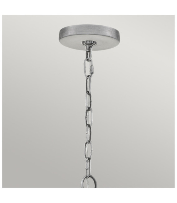 Exterior pendant light Quoizel Aluminum, steel, transparent grained glass Industrial aluminum