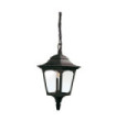 Chapel outdoor pendant light Transparent glass, cast aluminum Black