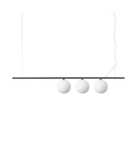 Suspension PERLINE Verre,Métal Noir