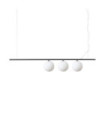 PERLINE Pendant Lamp Glass, Black Metal