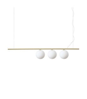 PERLINE Pendant Lamp Glass, Metal Brass