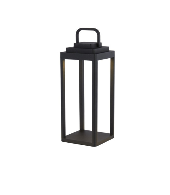 Lampada da tavolo per esterni Portobello Alluminio Nero opaco, satinato