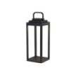 Lampe de table extérieur Portobello Aluminium Noir mat, givré