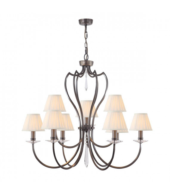 Lampada a sospensione Pimlico, bronzo scuro, 6 lampadine