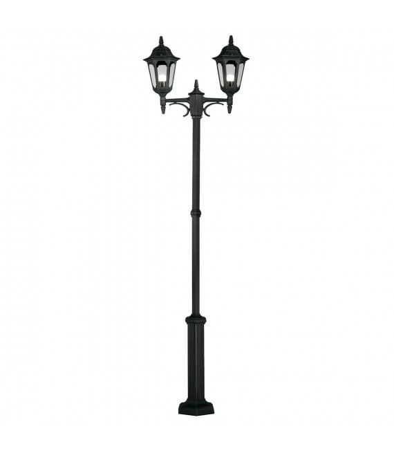 Lámpara de pie parroquial, negra, 180 cm.