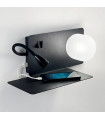 Applique murale Noire BOOK 2 ampoules