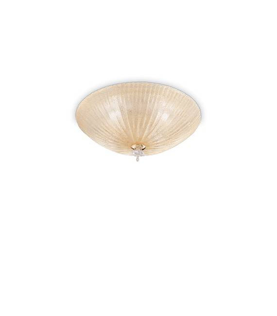 Plafoniera SHELL ambra 4 lampadine