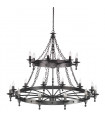 plafonnier ventilateur vintage 2 ampoules e27 max 60w brun patiné