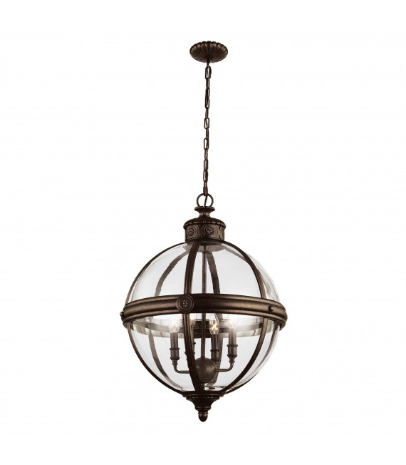 Suspension Adams, nickel antique, 4 ampoules
