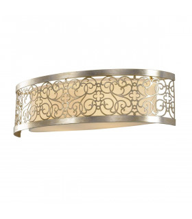 Lampada da parete Arabesque, foglia argento, 24 cm