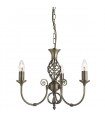 plafonnier ventilateur vintage 2 ampoules e27 max 60w brun patiné