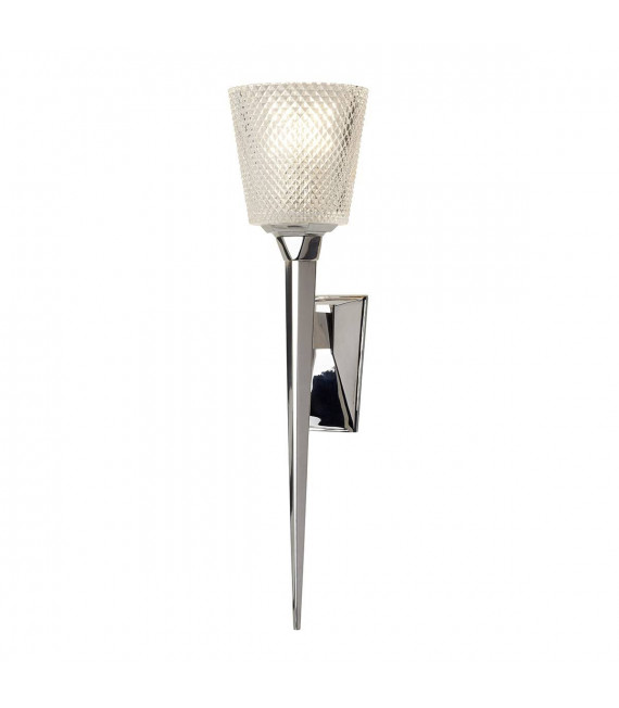 Verity applique per bagno cromo lucido, vetro