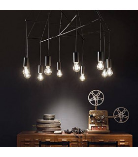 Lampada a sospensione POP nera 10 lampadine