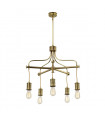 plafonnier ventilateur vintage 2 ampoules e27 max 60w brun patiné
