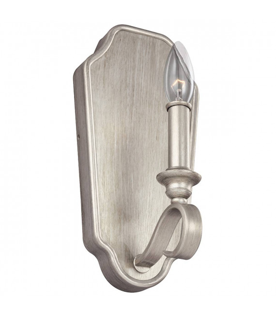 Lampada da parete Dewitt, finitura argento dorato