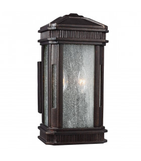 Farol federal, bronce dorado, 2 luces