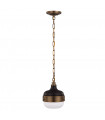 Suspension Cadence, acier brossé et nickel poli, 1 ampoule