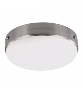 Lampada a sospensione Cadence, acciaio spazzolato e nichel lucido, 2 lampadine