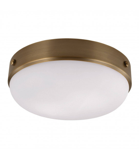 Lampada da soffitto Cadence, acciaio spazzolato e nichel lucido