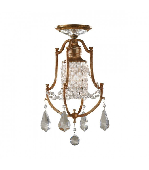 plafonnier ventilateur vintage 2 ampoules e27 max 60w brun patiné