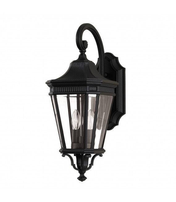 Lampada da parete Costwold, nera, grande