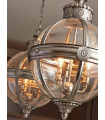 plafonnier ventilateur vintage 2 ampoules e27 max 60w brun patiné