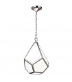 Suspension Diamond, nickel poli et verre opale, moyenne