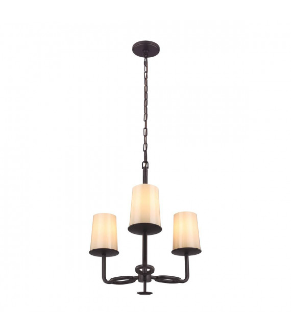 Lampada da parete Huntley, bronzo scuro e vetro sinterizzato, 1 lampadina