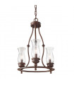 plafonnier ventilateur vintage 2 ampoules e27 max 60w brun patiné