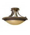 plafonnier ventilateur vintage 2 ampoules e27 max 60w brun patiné