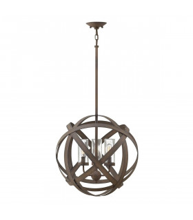 Lámpara colgante Carson, 47 cm, hierro antiguo, 3 luces