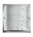 Applique Daphné, chrome poli, verre motif bulles, LED