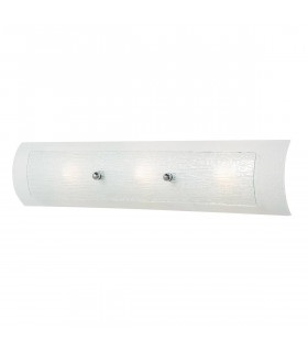 Lámpara de pared Duet, 61 cm, vidrio esmerilado y blanco, cromo pulido, LED, 3 luces