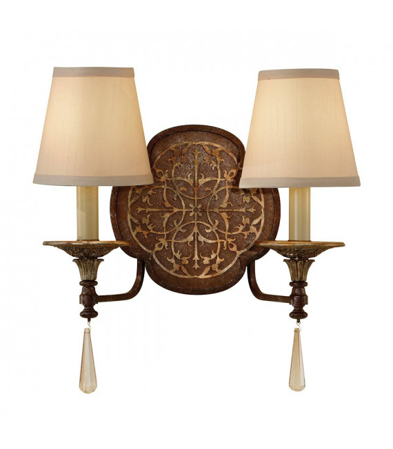 Applique Marcella, bronzo ossidato e oro, 1 lampadina