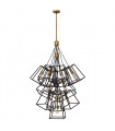 plafonnier ventilateur vintage 2 ampoules e27 max 60w brun patiné