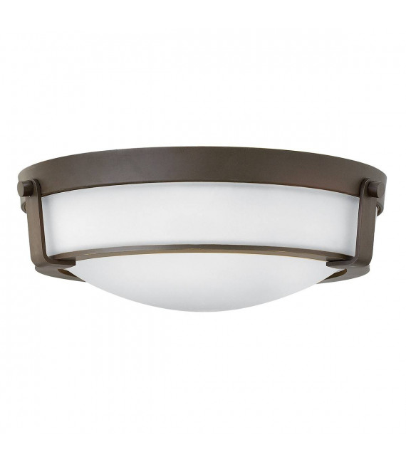 Hathaway Deckenleuchte, Bronze gealtert, Opalglas