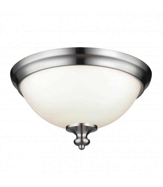 Lampada da soffitto Huntley, bronzo scuro e vetro sinterizzato