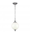 Suspension Parkman, bronze huilé et verre opale, petite