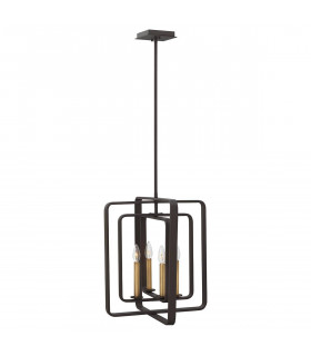 Lampada a sospensione Quentin, bronzo Bukeye, altezza 50,2 cm