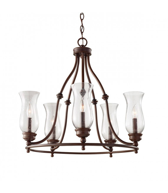 Colgante Pickering Lane, bronce y vidrio, 3 bombillas