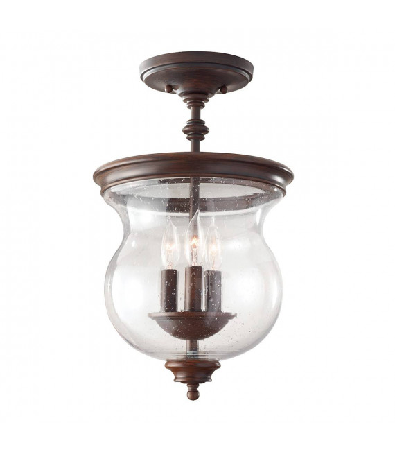 Pendente Pickering Lane, bronzo e vetro, 1 lampadina