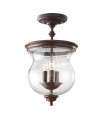 Suspension Pickering Lane, Bronze et verre, 1 ampoule