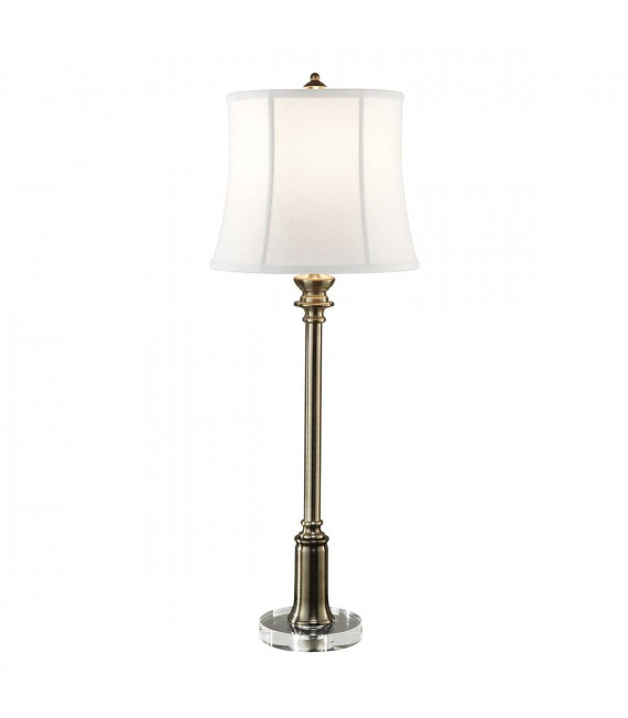 Lampada a buffet Stateroom, nickel antico, con paralume