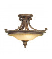 plafonnier ventilateur vintage 2 ampoules e27 max 60w brun patiné