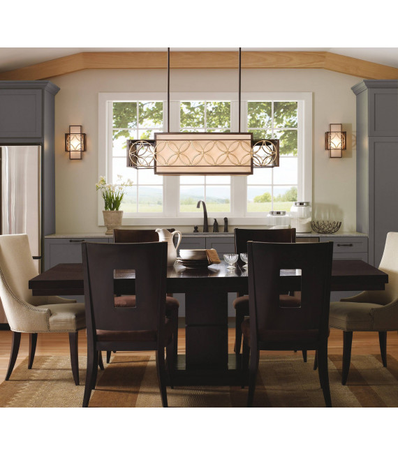 Plafonnier Remy, bronze et or