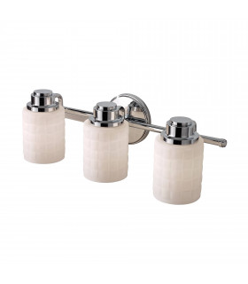 Lámpara de pared Wadsworth, cromo pulido y vidrio opal, 1 bombilla