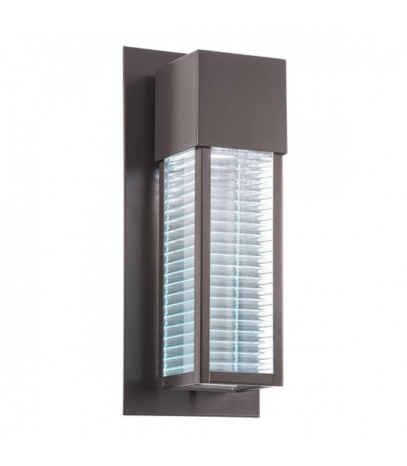 Lampada da parete per esterno Sorel, bronzo, vetro, LED