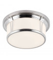 Plafonnier Brompton, chrome et verre